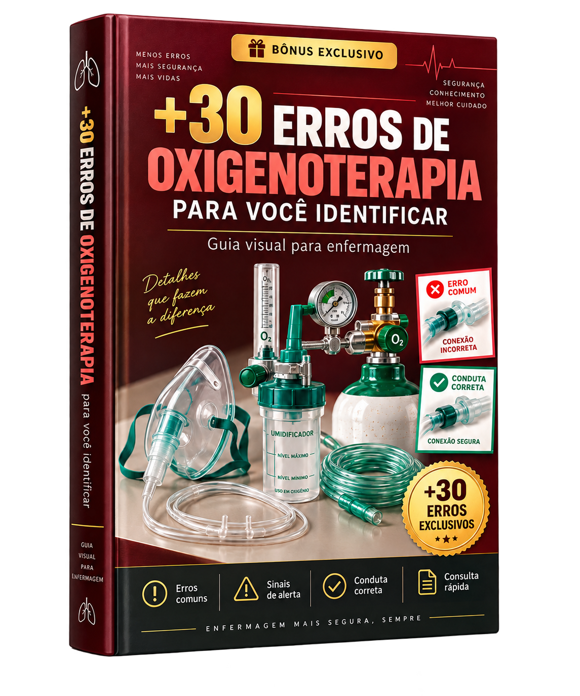 Capa do bônus 05: +30 Erros de Oxigenoterapia para Identificar
